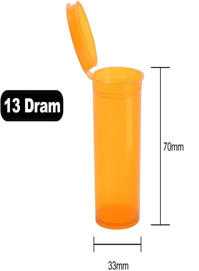 كومفرت أكسيس عبوات حبوب فارغة محكمة الإغلاق متعددة الاستخدامات بأغطية مفصلية، منظم زجاجات بلاستيكية سعة 13 درام للمكملات الغذائية والفيتامينات والأدوية، عبوة من 12 قطعة (لون كهرماني شفاف) - Image 3